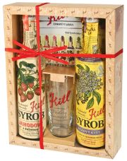 Kitl kazeta s pohárom (Jahoda + Bazový kvet) 2x 500 ml