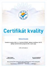 Certifikát kvality Ľahké malinové limonády Kitl
