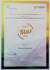 Ocenenie Zlatý klas Krajina živiteľky 2019 pre Kitl Syrob Uhorka BIO