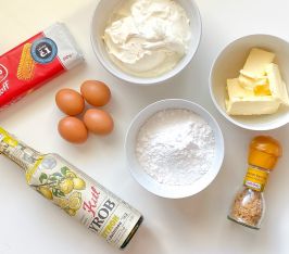 Ingrediencie na citronovy cheesecake Kitl