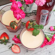 Originálny recept na Ružový bubble tea